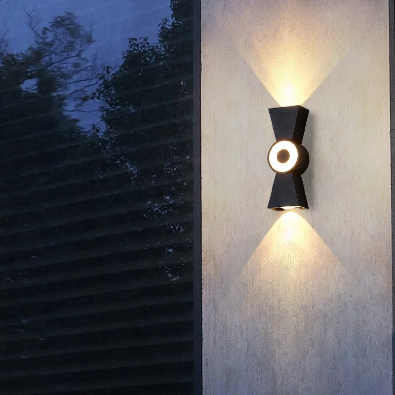 LED outdoor wall lamp waterproof garden door front creative modern simple villa garden double head wall