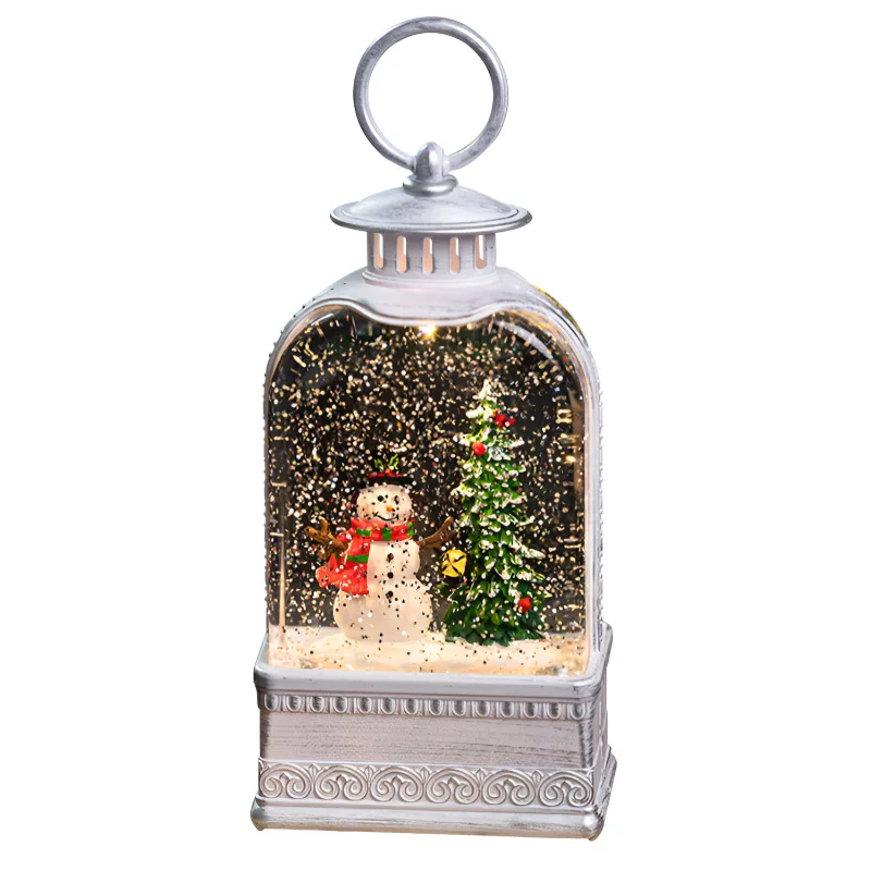 كرة ثلج عيد الميلاد مع ثلج متساقط آلي مدمج في عيد الميلاد كارولز LED ضوء زينة عيد الميلاد هدية حفلة منزلية