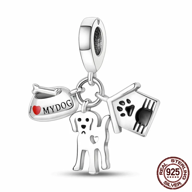 

This S925 sterling silver dog house charm paired with an original bracelet is a DIY jewelry gift perfect for women.