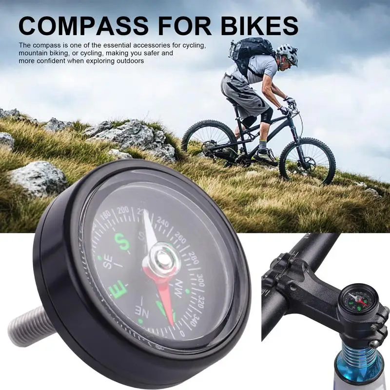 Portable Bicycle Stem Cycling Compass Bicycle Headset Compass Professional Survival Compass Outdoor Navigational Tool