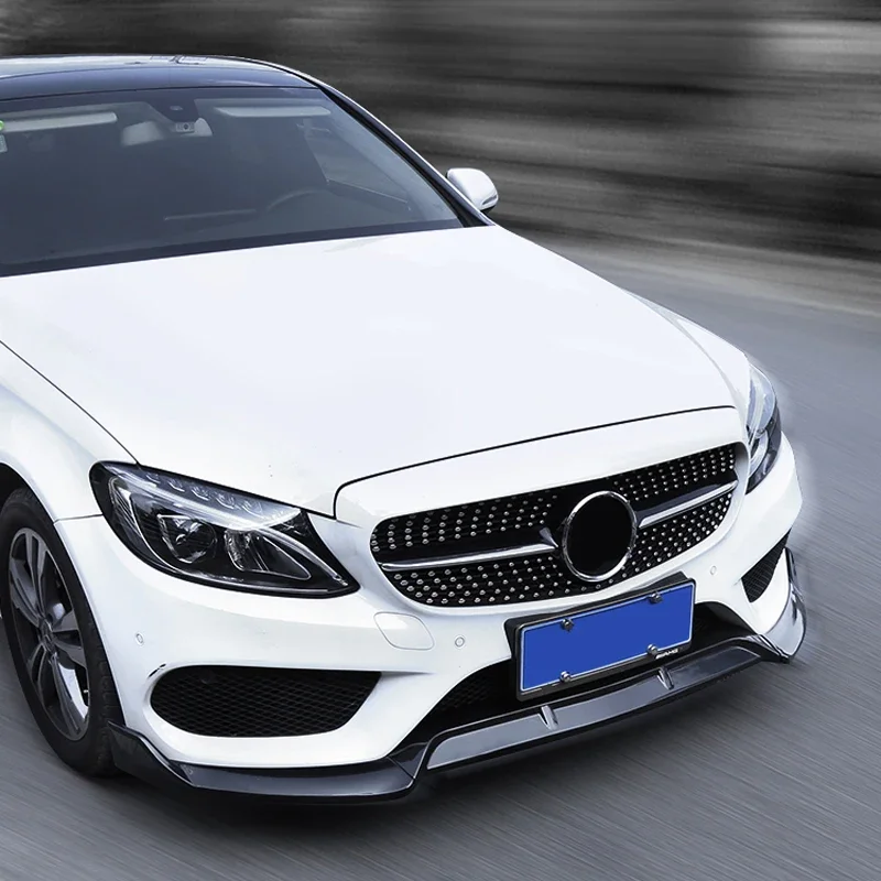 Becquet de lèvre de pare-chocs avant pour Mercedes Benz classe C W205 C205 coupé 2015 – 2023, diffuseur de séparateur de lame inférieure, Kit de carrosserie automobile, réglage