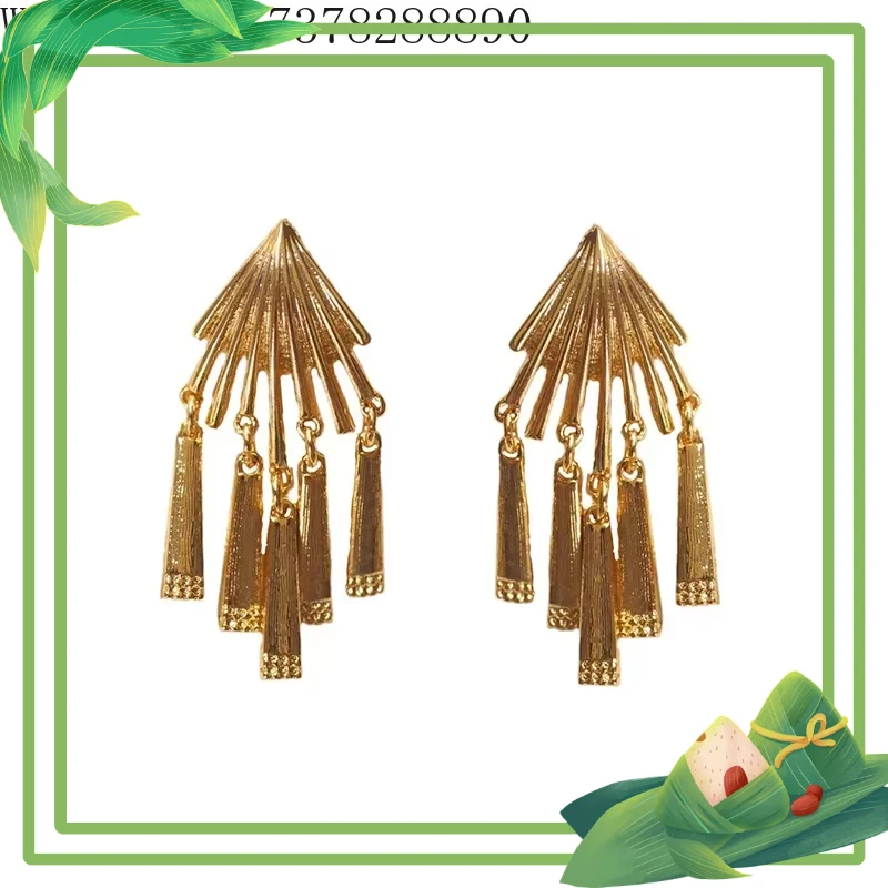 

Дизайн тяжелой промышленности в стиле вестерн, антикварные полые винтажные серьги Моне с бахромой, серьги без отверстий для ушей