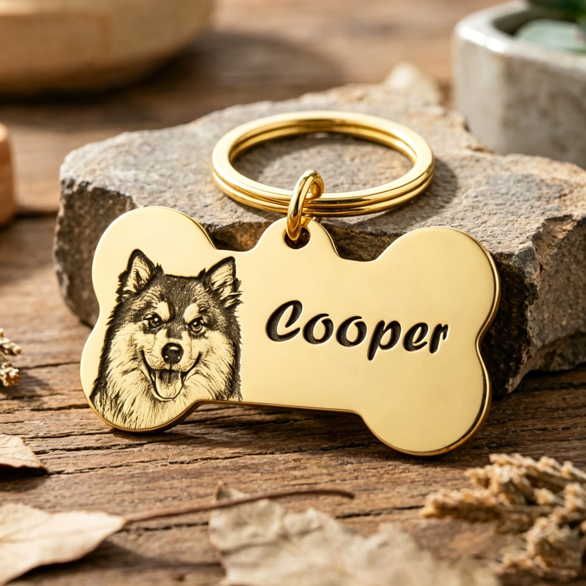 พวงกุญแจกระดูกสัตว์เลี้ยงแบบกำ - Pet Portrait Custom บทวิจารณ์และราคา
