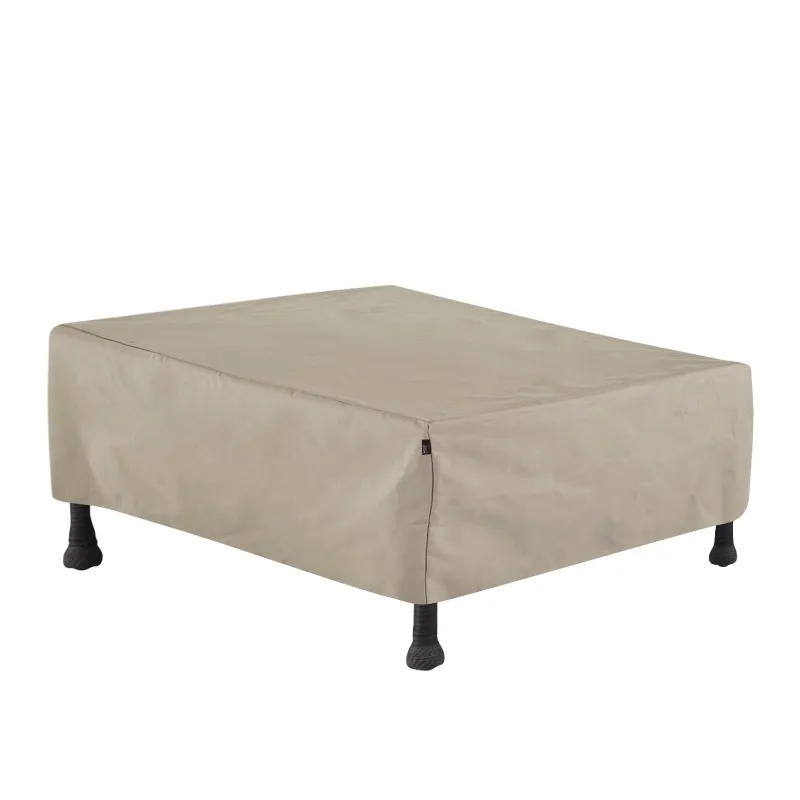 

Leisure Chalet Outdoor Patio Ottoman Cover, 48"L x 25"W x 18"H, Beige
