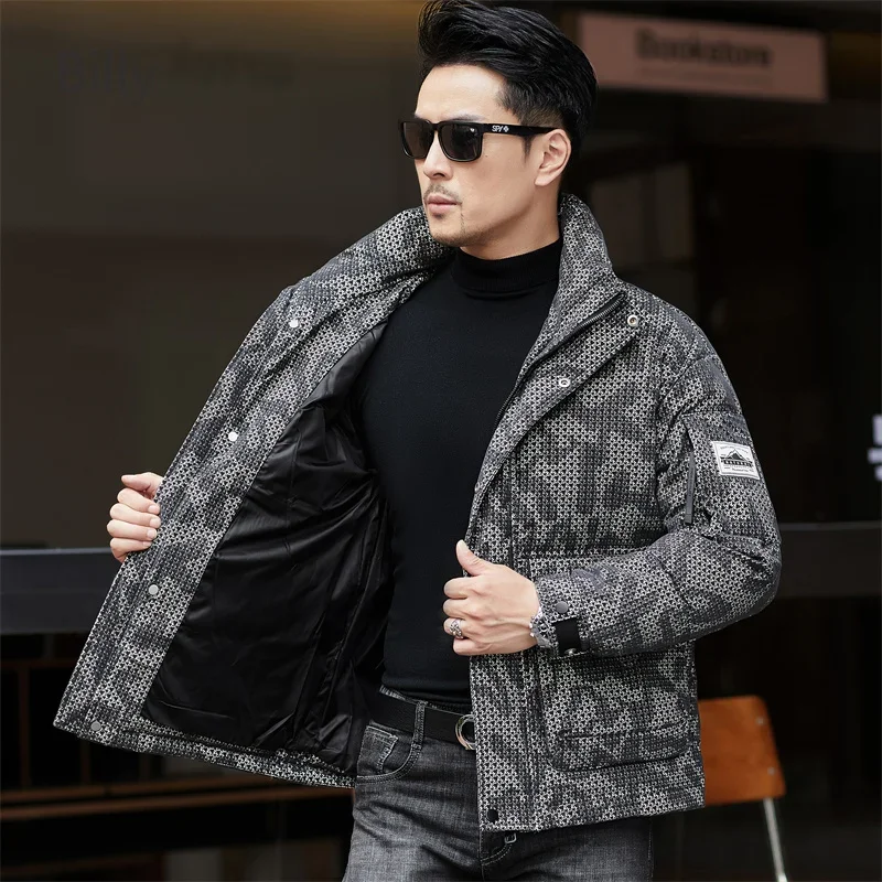 Camouflage Stand Collar Short Down Jacket Duck Down Male Padding Designer Clothes Men Lightweight Padded Jackets Outerwears