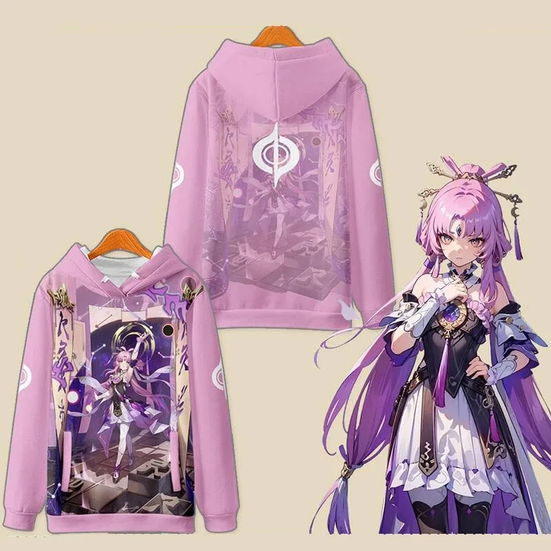 Anime Game Honkai Star Rail Fu Xuan Cosplay Hoodie Women Men Harajuku Sweatshirt Y2K Streetwear Hip Hop Pullover Hooded Jacket