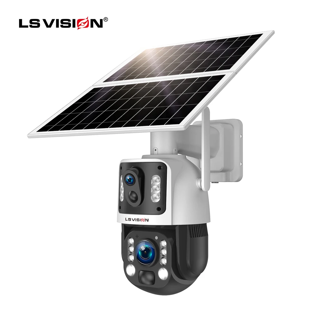 

LS VISION 3K 6MP 36X Zoom 4G Solar Camera Dual Lens Dual PIR Humanoid Tracking Outdoor PTZ Security Cameras 20000mA Battery
