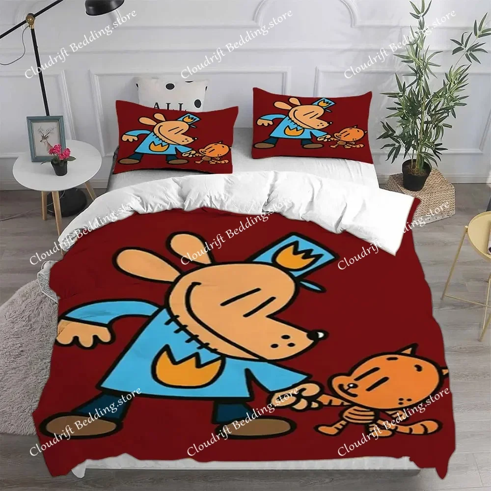 

Anime Dog Man Printed Bedding Sets Quilt Bed Cover Comforter Duvet Cover Pillow Case Teenagers Children's Gifts