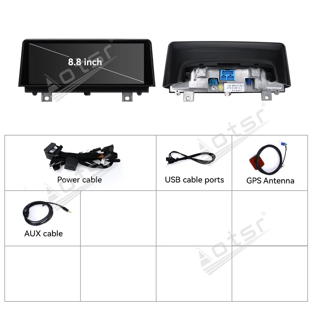 8.8 'السيارات كبيرة تعمل باللمس راديو ستيريو للسيارة لسيارات BMW 3/4 Series F30/F31/F32/F34/F36 13-16 NBT/17-19 EVO جهاز الملاحة GPS