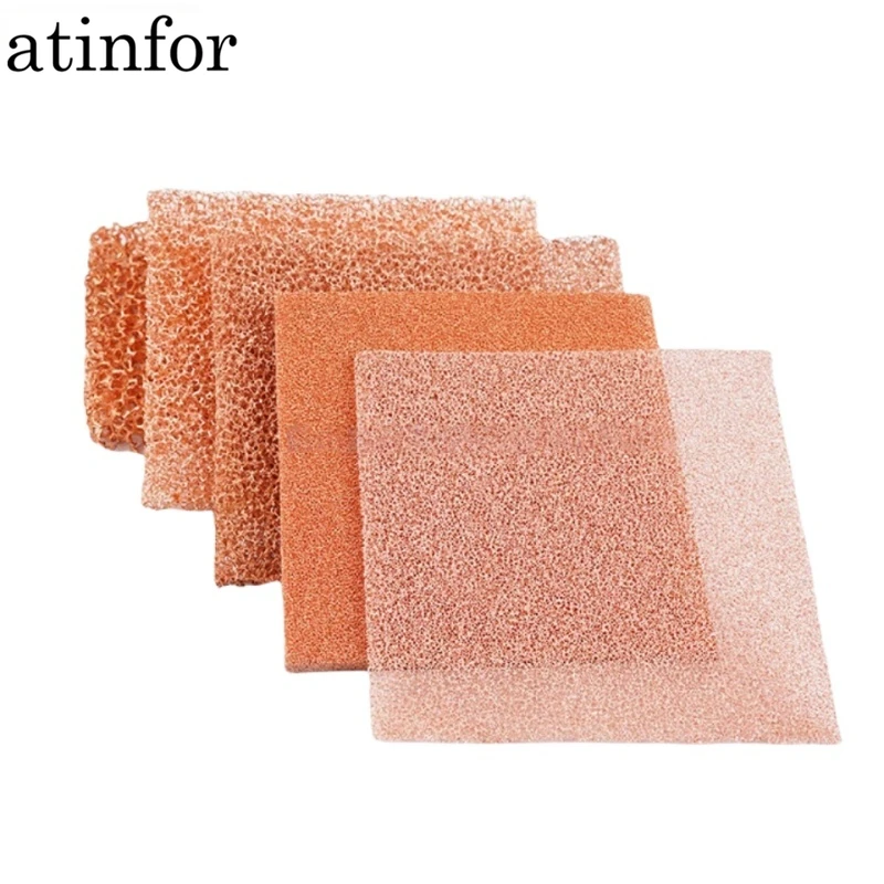 atinfor100mm x 100mm/porous foam copper/supercapacitor collector/electrochemical catalyst/electromagnetic shielding (40um, 35um,