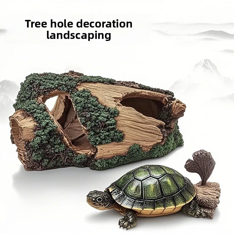 Hamster shelter house Stone tree hole Wreckage Wood ornament Ceramic house Summer tunnel
