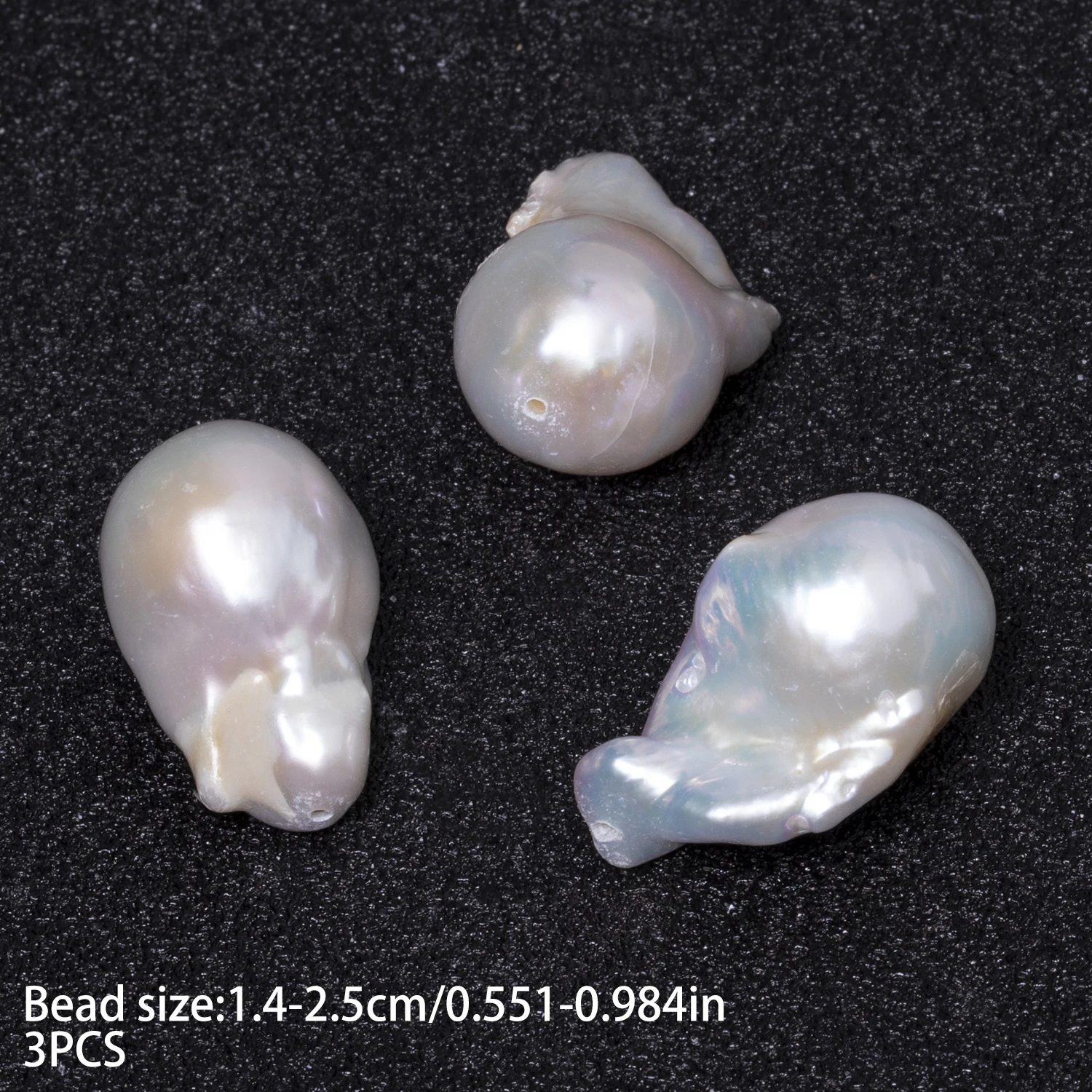 3pcs 14-25mm Baroque Freshwater Pearl Beads Irregular Shape Loose Beads for Elegant Necklace Earring Jewelry Making