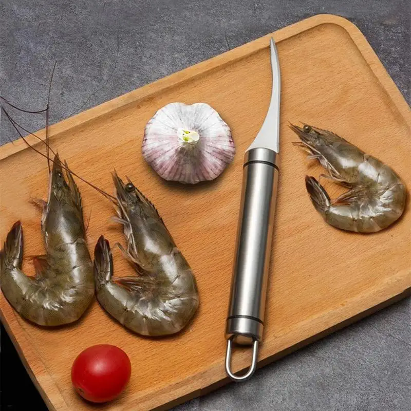 Shrimp Line Knives Stainless Steel Shrimp Cleaner Knives With Handle 420 Stainless Steel Shrimp Deveiner Tool For Seafood Knives