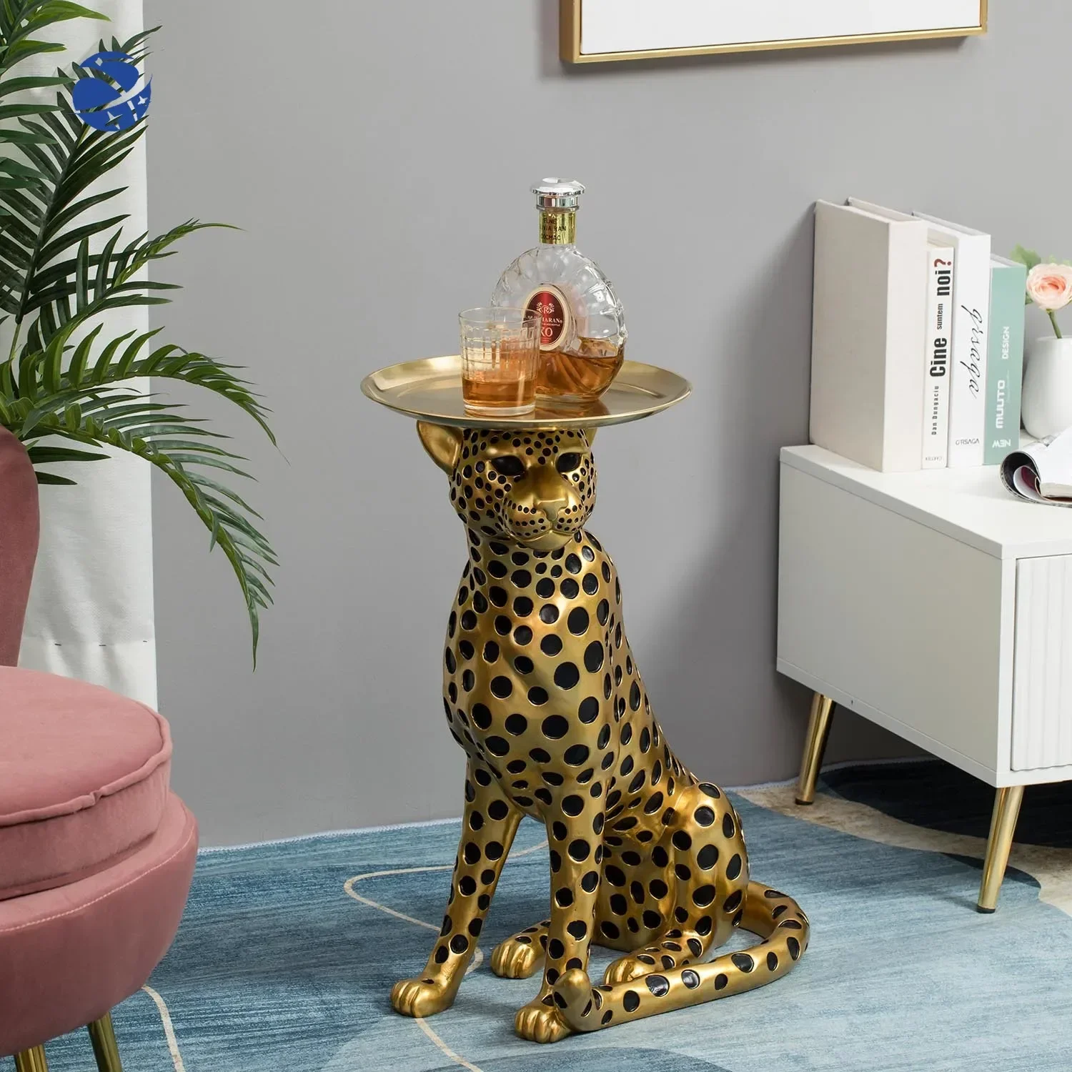 Life Size Leopard  Animal Decor Luxury Statue Sculpture Interior High-end Home Appliances Showpieces For Home Decoration