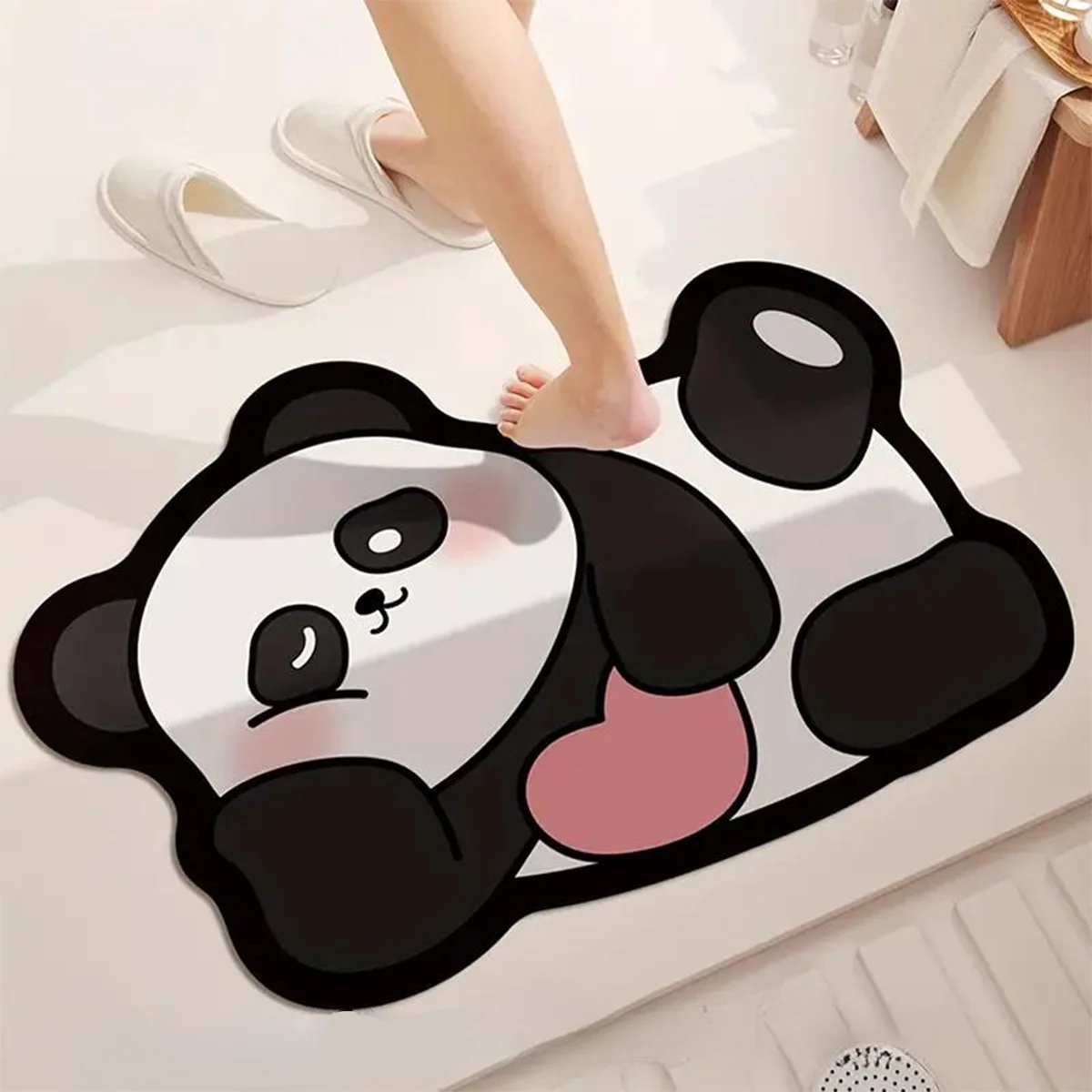 Cartoon diatom mud bathroom absorbent floor mat shower room dirt-resistant non-slip foot mat entrance mat