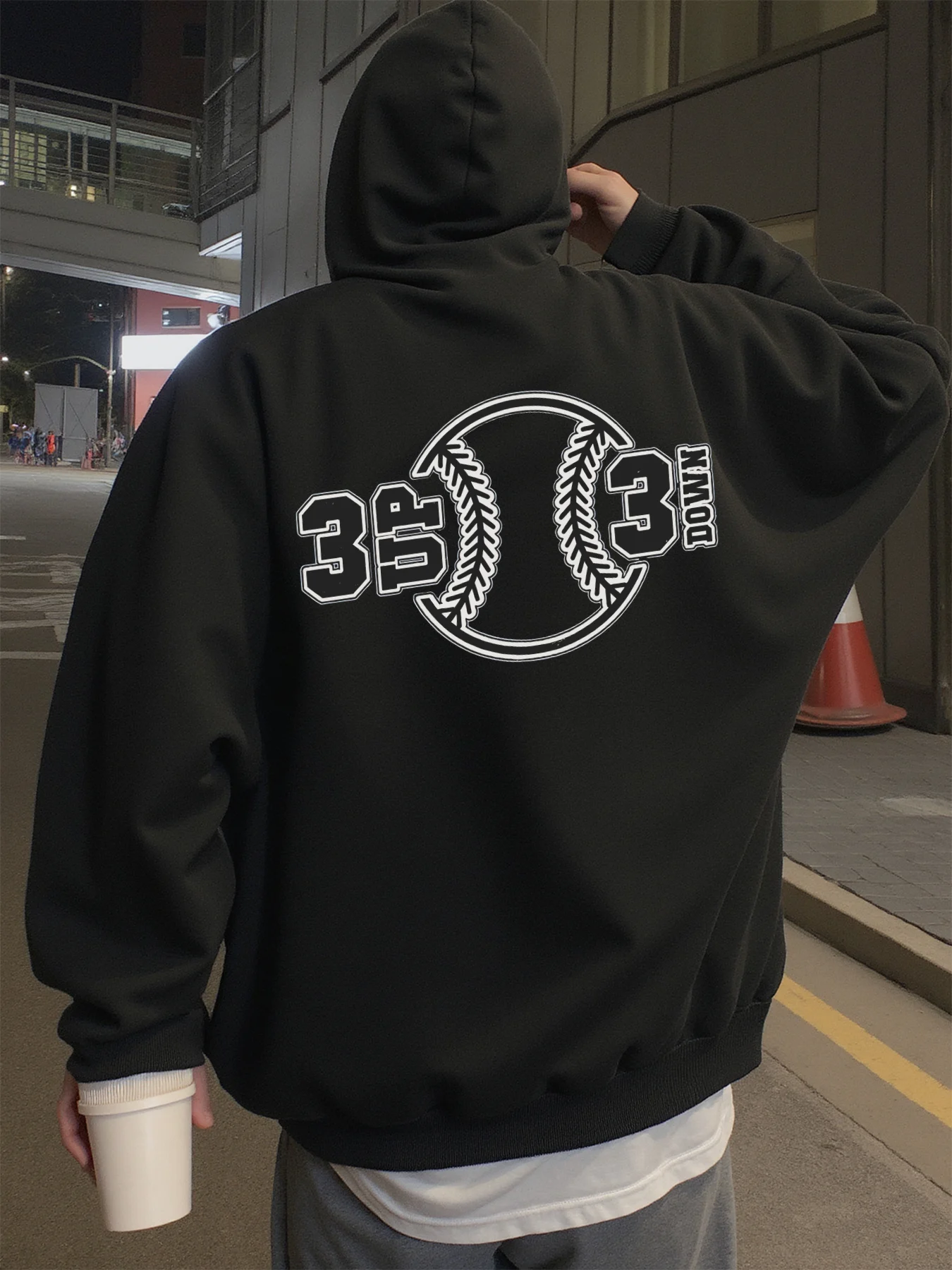 Hoodie for Men, Streetwear, up and down Number 3 Design Print Graphic Hoodies for Men, Suitable for Wearing in Spring, Autumn, and Winter Sweatshirt