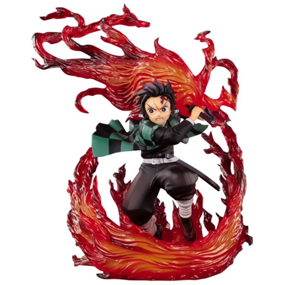 Demon Slayer Anime Action Figure, Kimetsu No Yaiba, ontariTanjiro, Kamado, Hinokami, Kagura, Figurine, Modèle Cadeaux, 25cm