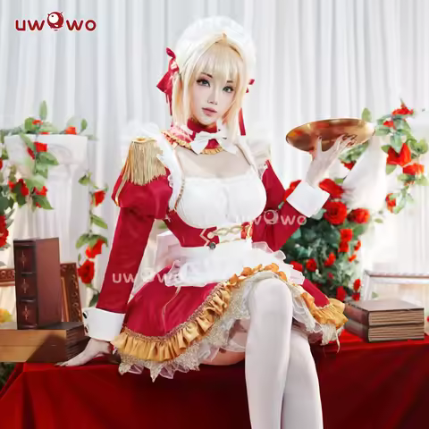 IN STOCK UWOWO Neroo Cosplay Game Fatee/Grandd Orderr Neroo Maid Dress Cosplay Costume Halloween Costume