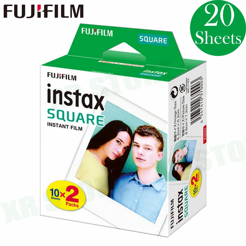 10-100 Sheets Fujifilm Instax Mini Square Film White/Black Edge Photo Paper For Instax Camera SQ10 SQ6 SQ20 Share SP-3 Printer