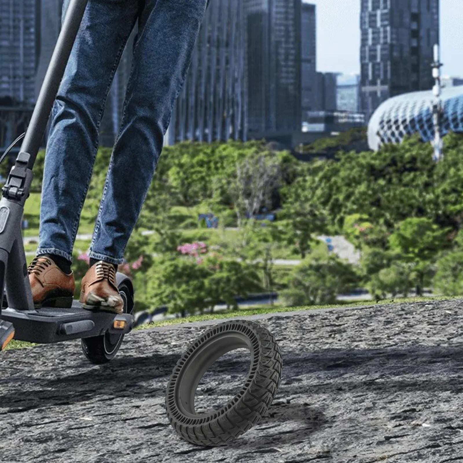 

217*53mm 9 Inch Solid Tyre High Traction Solid Tyre Lightweight Scooter Tyre Maintenance-free Experience Optimal Handling