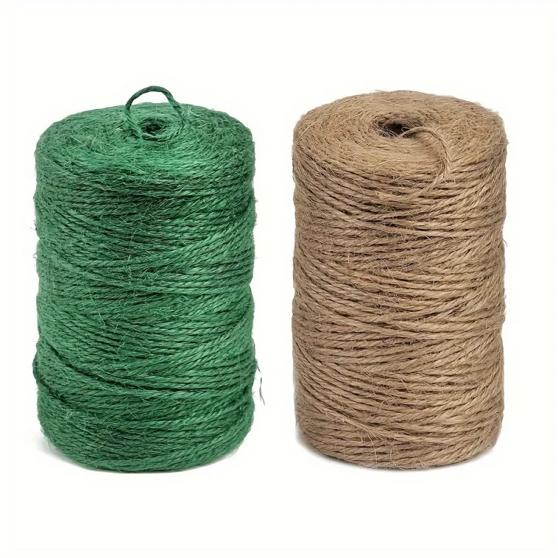 2 mm Gartenschnur, 328 Fuß, starke Juteschnur, grüne Pflanzenbinder, Kletterpflanzen, Tomaten, Floristik, Kunsthandwerk, DIY, Stricken, Häkeln