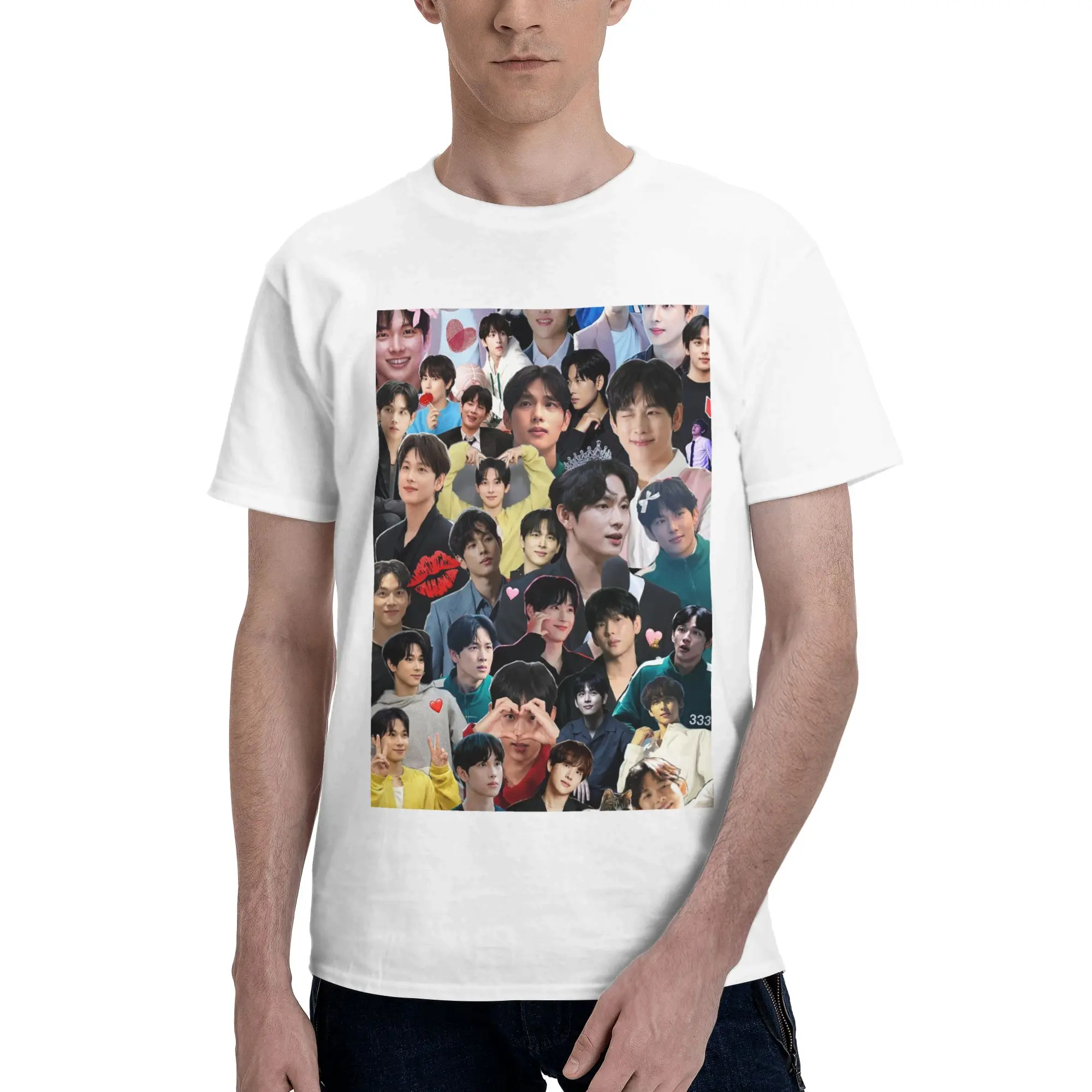 

Yim Si Wan Kpop Men T-Shirt Plus Size T Shirts Men's O-Neck Cotton Tees Short Summer Male