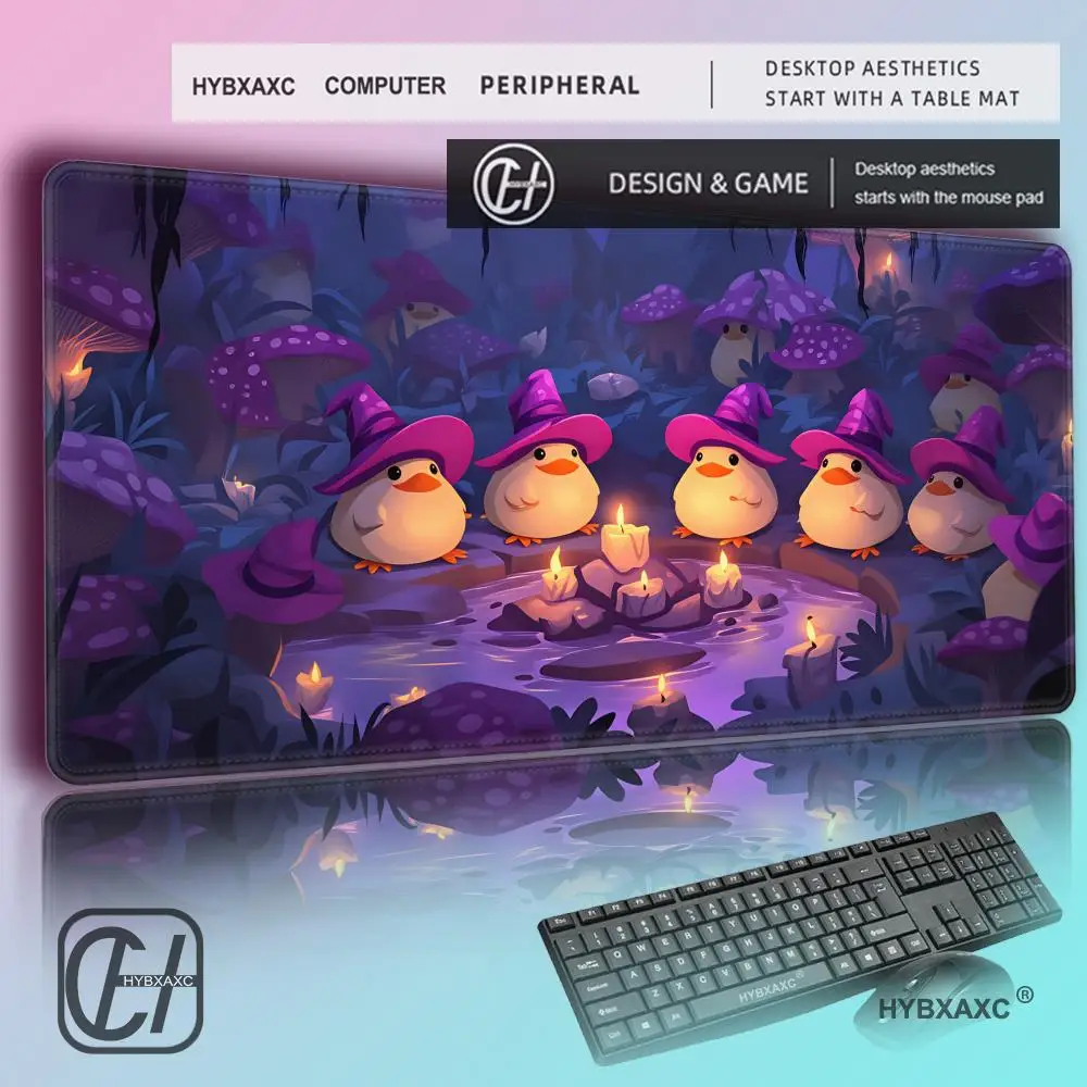 HYBXAXC Magic Wizard Duck Applicable design Magic Gaming Mat Tabletop for MTGTCG Card Battle Commander Deck Anti-slip DeskMat