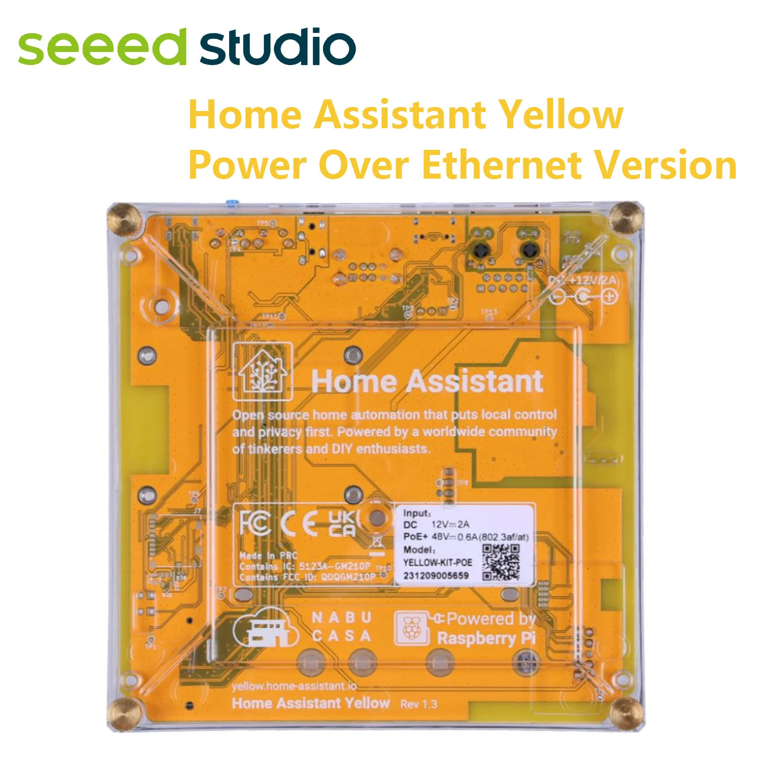 Home Assistant Yellow Kit Smart Homekit With Power Supply Version and POE Version Quad-core Cortex-A72 (ARMv8) 64-bit / 1.5 GHz