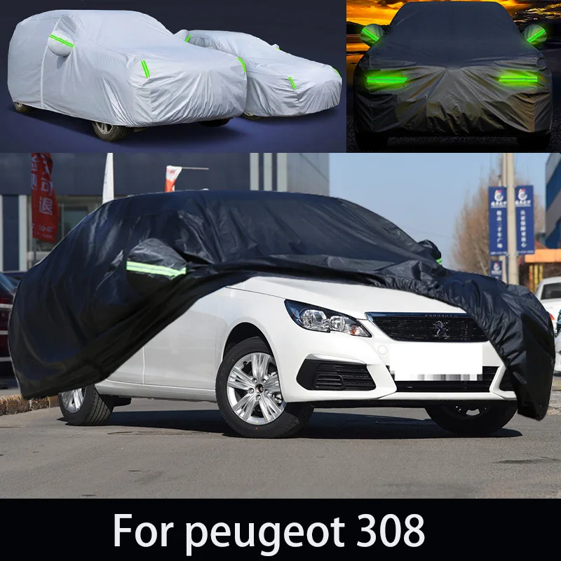 

For peugeot 308 auto anti snow, anti freezing, anti dust, anti peeling paint, and anti rainwater.car cover protection