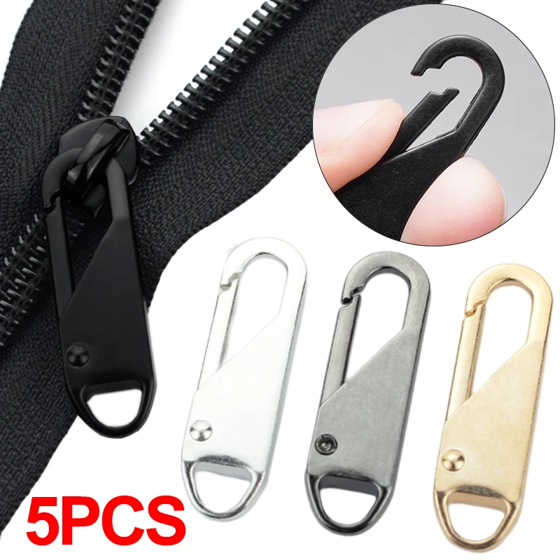 Universal Metal Zipper Slider Puller Detachable Instant Repair Zipper Head Kit Bags Suitcase Zipper Pull Tab DIY Sewing Craft