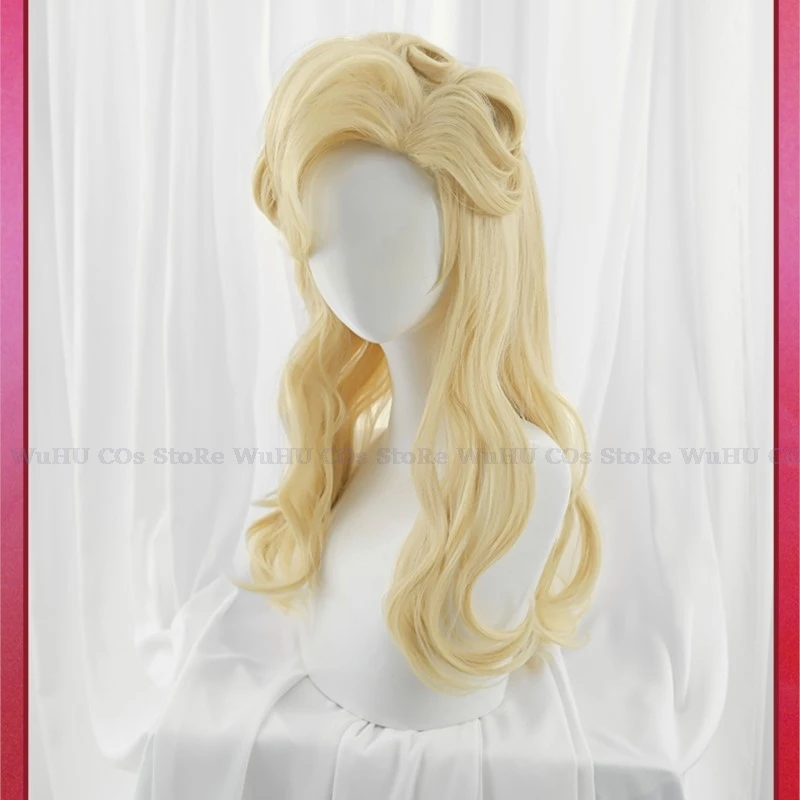 Game LOL Western Magic Shadow Evelynn Cosplay Wig 55cm Blonde Women Cosplay Wig Heat Resistant Synthetic Hair