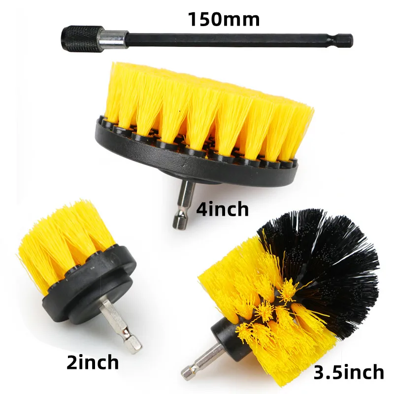 

2/3.5/4'' Brush Attachment Set Power Scrubber Brush Car Polisher Bathroom Cleaning Kit with Extender Kitchen Cleaning Tools