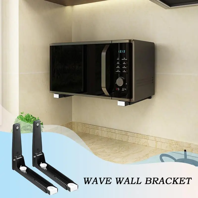 

Microwave Shelf Wall Mount 304 Stainless Steel Foldable Oven Stand 8 X 8.5 Inches Retractable Microwave Mounting Kit Kitchen