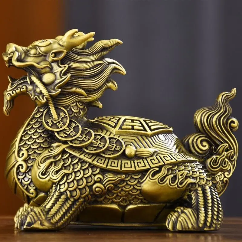 Bronze Ornament, Eight Trigrams , Dragon and Nine Sons , Money Turtle Decorative Craft
