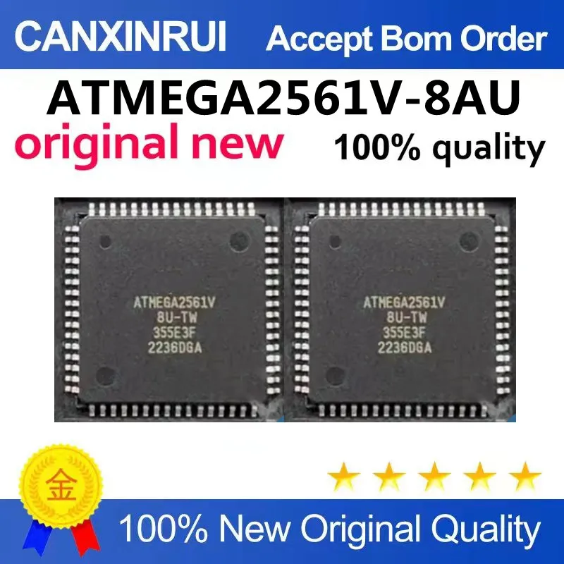 ATMEGA2561V-8AU in stock, packaged in QFP64, single-chip microcontroller IC