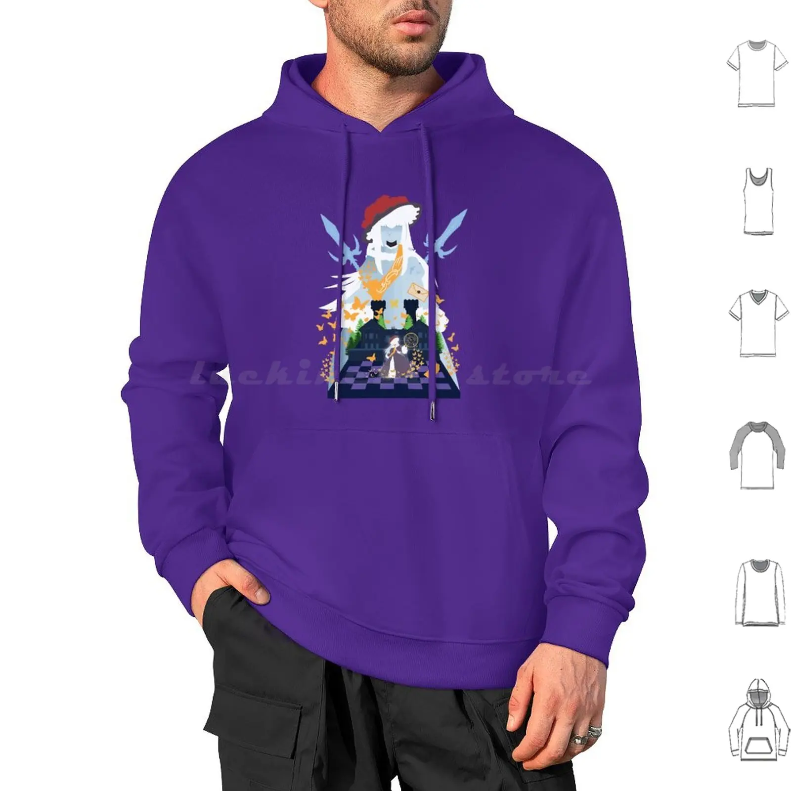 Virgillia Negative Space Hoodie cotton Long Sleeve Virgillia Umineko Beatrice