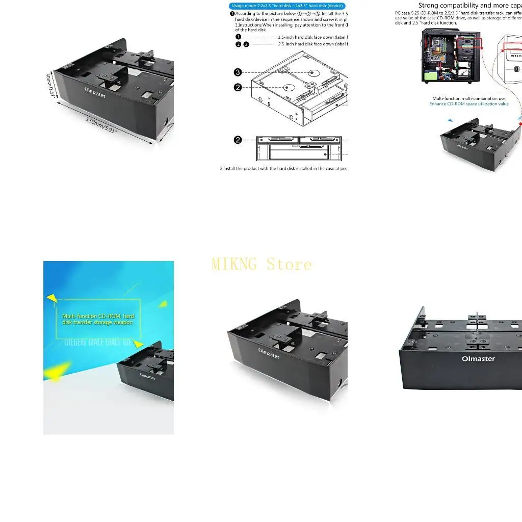 

OImaster MR-8802 HDD Rack Multi-functional Hard Drive 5.25in Conversion Bracket best sale