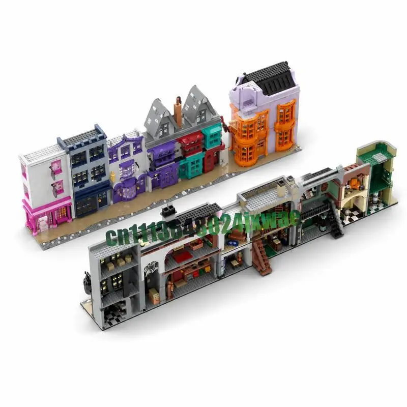 3417Parts Magical Street Scene Extension MOC Creative Modular Model Custom Puzzle DIY Assembly Building Blocks Collection Gift