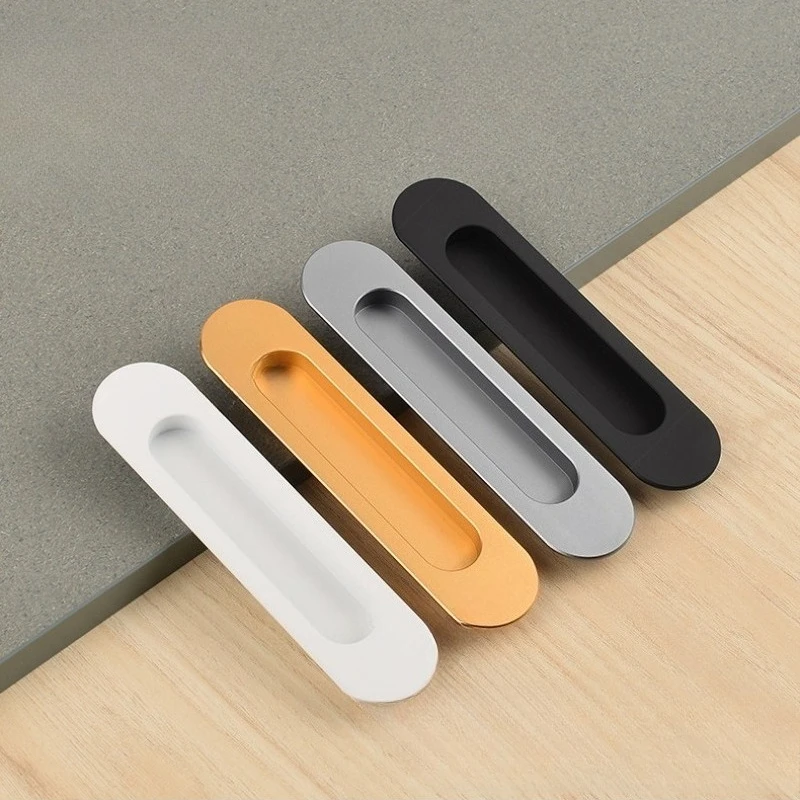 Recessed Flush Pull Handle Invisible Embedded Groove Finger Pull For Sliding Door Cabinet Wardrobe Kitchen Door