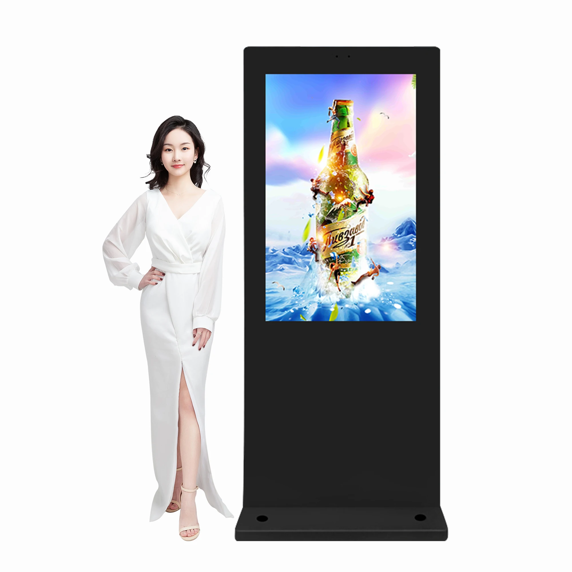 2022 years vertical portable touchtouch screen machine waterproof advertising machine 4K ultra clear advertising machine