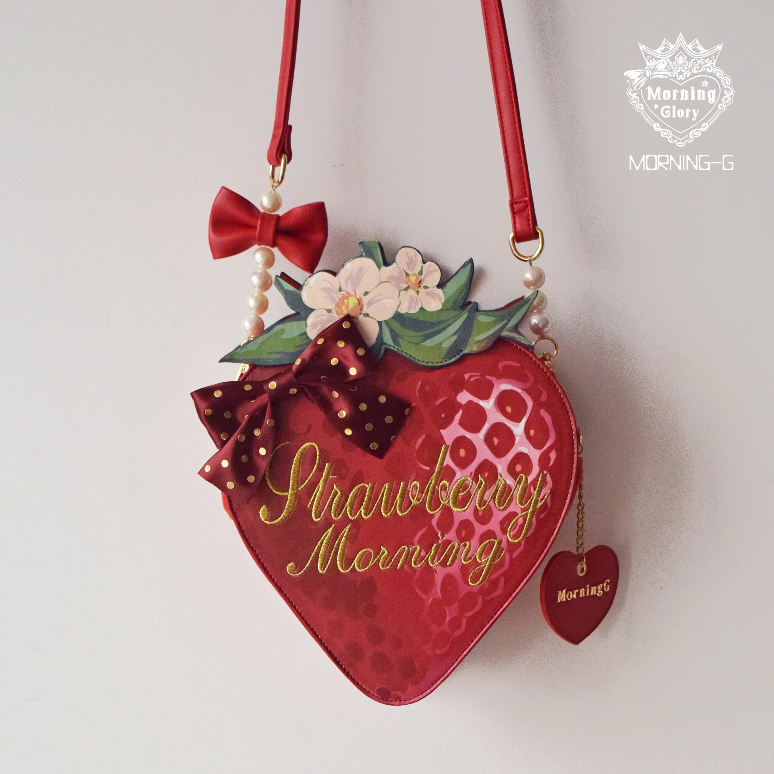 Lolita Bag 2024 Cute Strawberry Crossbody Bags for Women New Sweet Kawaii Shoulder JK Uniform Bag Red Sweetheart Bolsas Mujer