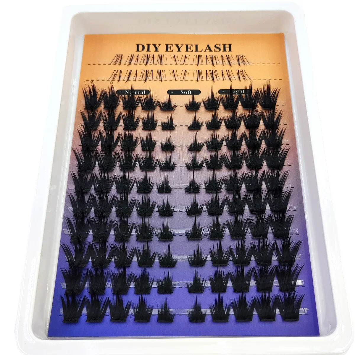 HBZGTLAD Vorgefertigte Fox-Eye Fluffy Lashes Manga Wimpernbüschel Natürliche Katzenaugen-Wimpern mit Spitzen-Wimpernbüscheln und unteren Wimpern – Detail 21