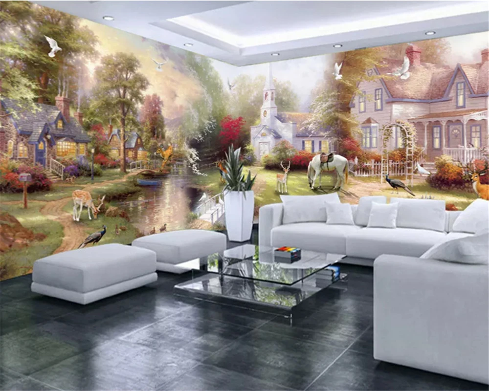 

Пользовательские 3D мечта, лес, лось, лошадь, голубь, птица, гостиная, телевизор, диван, фон, стена, обои для всего дома, спальня, столовая, 8d