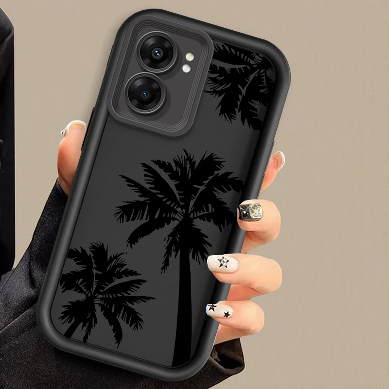 Coconut Tree Sun Beach Eye Ladder For OPPO Find X5 X3 A58 A57 A55 A53 A54 A92 A74 A78 A98 A16 A94 A76 A72 5G Back Phone Case