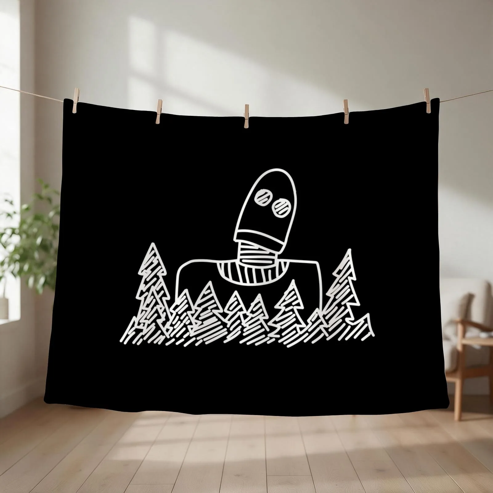 Iron Giant Throw Blanket couch cozy soft plush fuzzy picnic outdoor blanket
