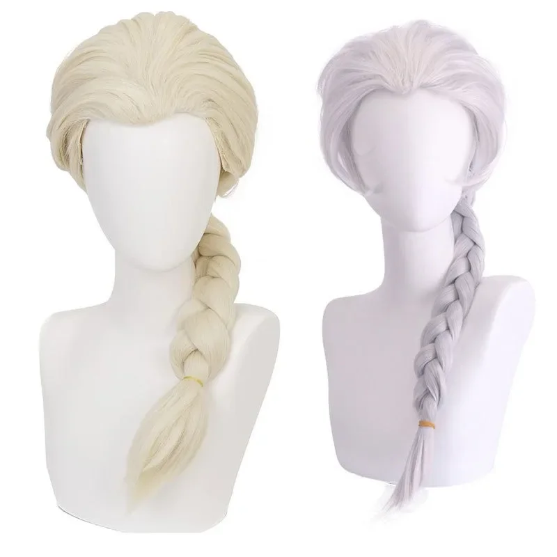 Princess Aisa anna Headdress Bangs Fried Dough Twists Braid Animation Cosplay Wig Halloween Costume Wig