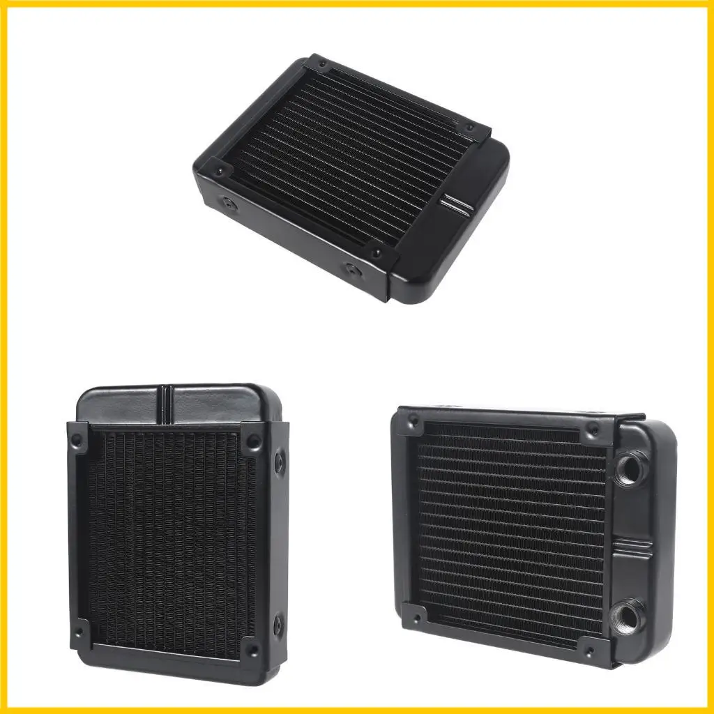 

DIY Liquid Cooling System High-Density Fins 18 Row Aluminum Tubes Radiator 120mm