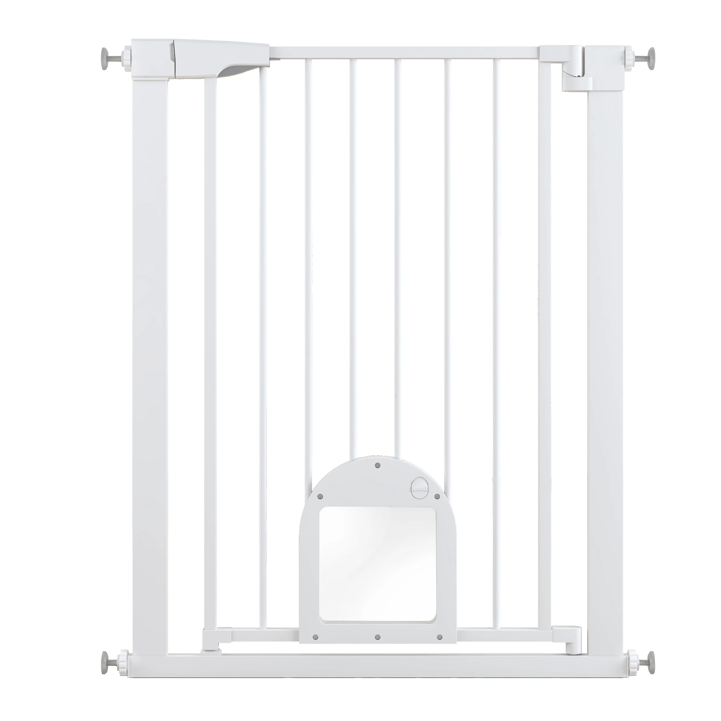 Eco-Friendly No Drill Iron Metal Security Fence for Dog Doorways with Button Closure Pet Cage Barrier