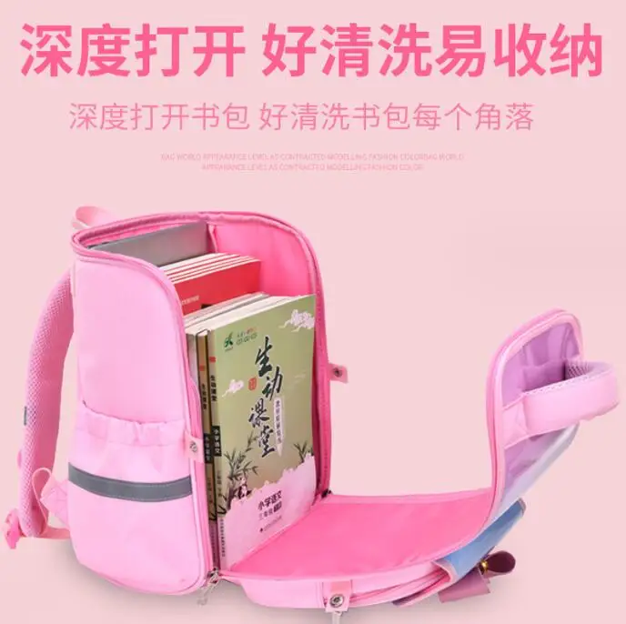 Cute Princess Cat Backpack Children School Bags Girls Orthopedic School Backpack Waterproof Primary Schoolbag Mochila Infantil