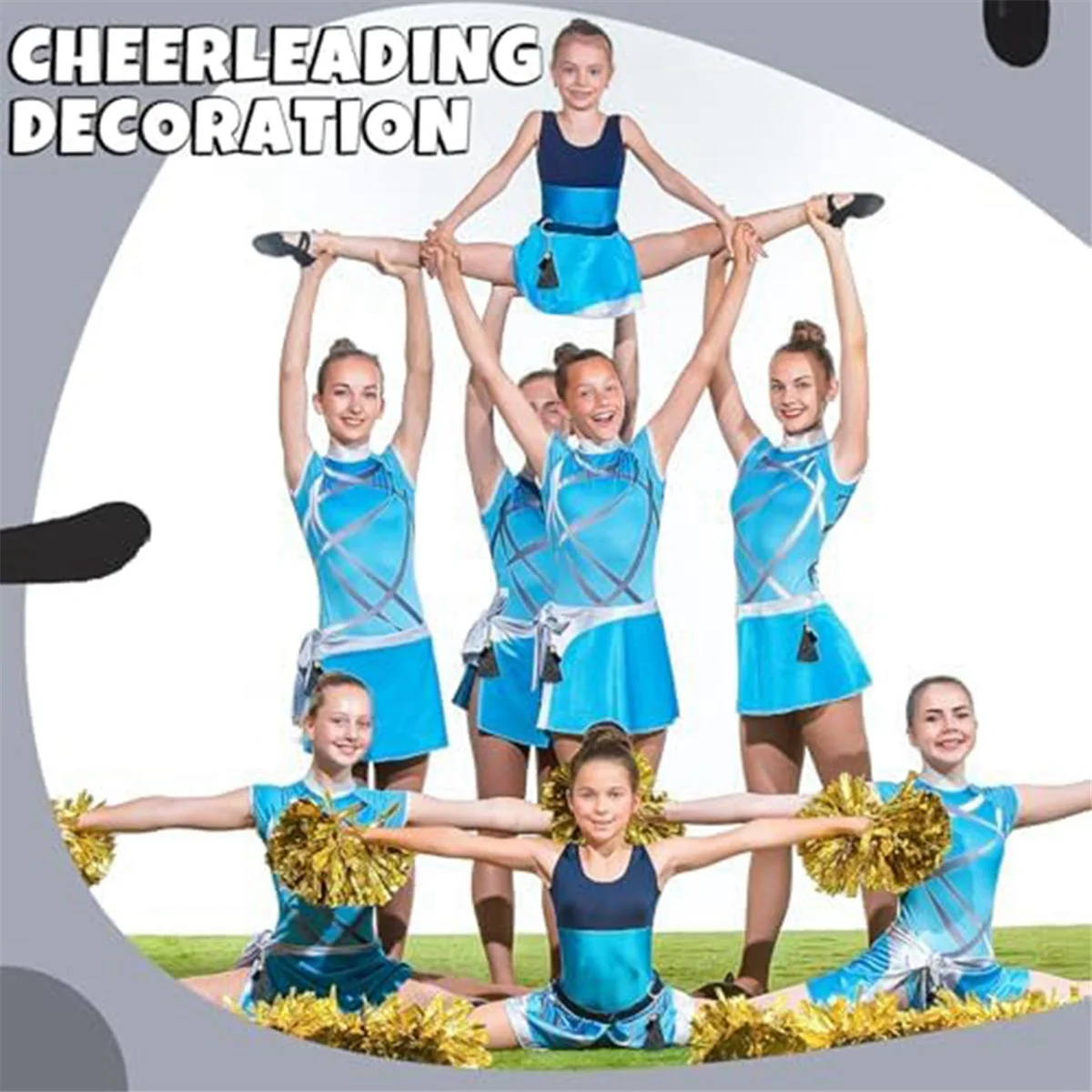 

ELBA_40 Pcs Acrylic Cheer Megaphone Keychains with Tassel (Glitter White)